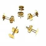 キャッチ付き　平皿ピアスセット