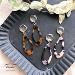 [brass]べっ甲×clear pierce/earring