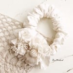 ミンクファーとビジューnaturalシュシュ＊