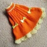 🐏オレンジの柄編みセーターワンピース🐏