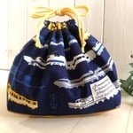 ドクターイエローといろんな列車のお弁当袋（裏地なし）