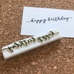 happy birthday消しゴムはんこ
