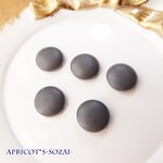 【10個セット】 レザー調 くるみボタン風 （★ グレー ） 13mm 包みボタン 合成革 カボション 灰色 秋 冬 貼り付け パーツ 