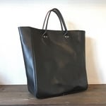 豚革 ブラック 1970's キャリーオールバック トートバッグ