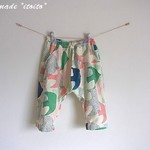 綿バニラン　ｂｉｒｄ　のサルエルパンツ　アイボリー　１２０