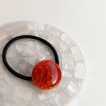 再販   ガラスの雫　～　オレンジ　～　ヘアゴム