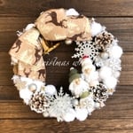 Xmas◇クリスマスリース◇ペアサンタとトナカイベルLL 