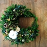 クリスマス三日月リース