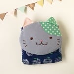 【375mimi様用】ふんわり☆ねこさん　移動ポケット　カラフルさん×青りんご