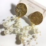 Harun♡ゴールドプレート×パールシャワーピアス♡イヤリング可