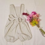 【SALE中】♡カフェオレギンガムチェックのかぼちゃサロペット♡