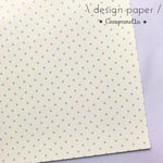 デザインペーパー/No14水玉★クリーム色/5枚入り/design paper/ドット