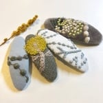 ミナペルホネンஐ skipと刺繍 パッチンピン 4点セット ⑅◡̈*キッズ&ベビー✦ฺプレゼントにも