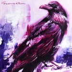 ○ 油絵・フレーム付き ○ - Square S - Crow 04-  
