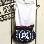 犬服Lサイズ　酒屋さん前掛け付きTシャツ