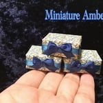 ミニチュア　ラッピング　プレゼントボックス　3段セット ブルー