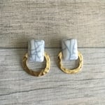大人かわいい ターコイズ 金属アレルギー対応 樹脂ポストピアス 樹脂ピアス