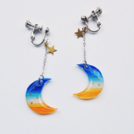 月と星dawnピアス/イヤリング
