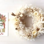トナカイのクリスマスリース＊white