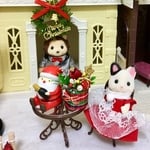 サンタポットアレンジ☆クリスマスブーツ☆ミニチュア、ホワイトクリスマス、リース☆サンタさんからのプレゼント☆ミニチュア、インテリアに(*^_^*)