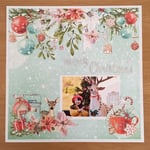 スクラップブッキング  12インチ完成品  Merry Christmas