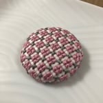 刺繍くるみボタンヘアゴム   NO.J