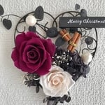 大人のクリスマス＊プリザーブドフラワー＊ハート型ワイヤーフレーム＊クリスマス