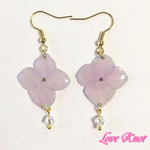 [Love Knot]紫陽花の押し花ピアス