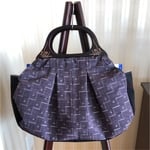 ウッドハンドル グラニーバッグ 着物リメイク