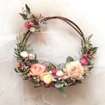 ウエディングリースブーケ&ブートニア💐やわらかピンク