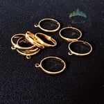 高品質【５個】260#  ゴールド リング台座  指輪パーツ /指輪台/透かしパーツ