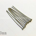 玉ピン(30mm)(玉2ｍｍ)(金古美)(10本入×2袋)【7906】