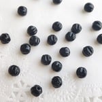 【チェコグラスビーズ】メロンラウンド 5mm ジェット