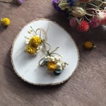 千日紅🌼アシンメトリーピアス/イヤリング🌼