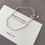  silver925 シルバーブレスレット 甲丸チェーン　アジャスター付き