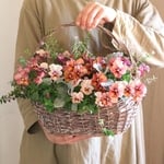 ふわふわ花籠 ナチュラルカラーB