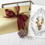 【minne限定2018クリスマスコフレ】14kgf*シトリン*ネックレスチャーム・ピアス／イヤリングセット