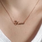   オーダーメイドネームネックレス クラウンネックレス 名入れ 刻印