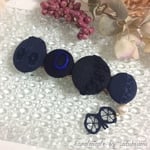 ミナペルホネン☆くるみボタンのバレッタ☆ヘアクリップ☆no.219