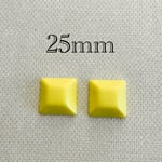 import大ぶりスクエアカボション イエロー 2個入り
