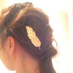 再×5販！大人気！大人可愛いフェザーバレッタ