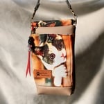 オリジナル生地 バネ口 スマホポーチ ねこ