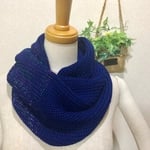   ねじり入りスヌード　ロイヤルブルー＆ミックス