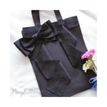 セレモニーバッグ♡【ブラックバッグ×ブラックドットリボン】