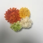 再販 ピンポンマム  オレンジ 和装　髪飾り