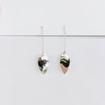 チェーンとリーフイヤリング/ピアス