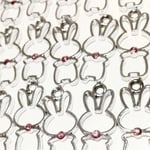 【送料無料】 うさぎ 空枠 レジン枠 ピアス チャーム パーツ レジン オルゴナイト デコパーツ ネックレス