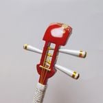 かんざし 「三味線」朱色５４（梅亀甲）