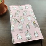 新書コミック用ブックカバー★えっ、なぁに❓☆鳥☆ピンク