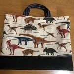 大人気 お洒落な恐竜柄レッスンバッグ 手提げ 絵本 入園入学 男の子